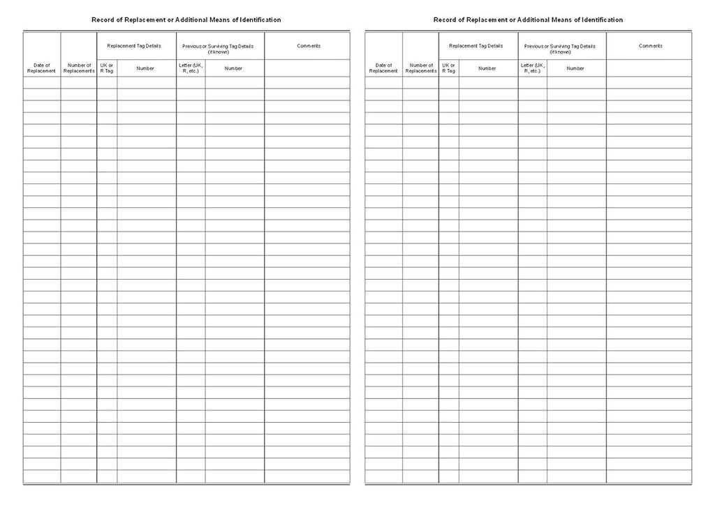 HOLDING / FLOCK REGISTER FOR SHEEP AND GOATS (A4/32 Pages) S004 (Sheep Movement Book)