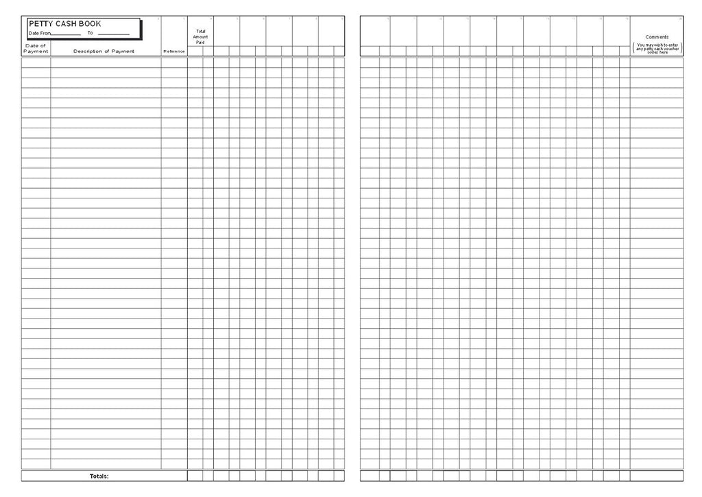 PETTY CASH BOOK (A4/32 Pages) P020 (Expenses Account Ledger)