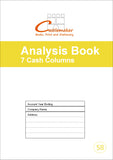 ANALYSIS BOOK (A4/32 Pages) A058 (7 Cash Column Un-headed Account Ledger)