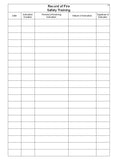 FIRE SAFETY LOG BOOK (A5/20 Pages) F054