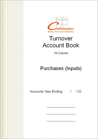 TURNOVER ACCOUNT BOOK (A4/52 Pages) T008 (Sales & Purchases Ledger with Analysis)