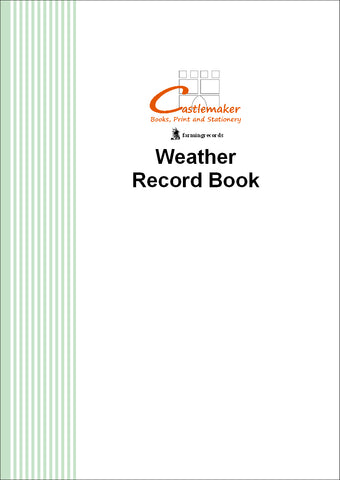 WEATHER RECORD BOOK (A4/28 Pages) W010 (Temperature Rainfall Pressure ...